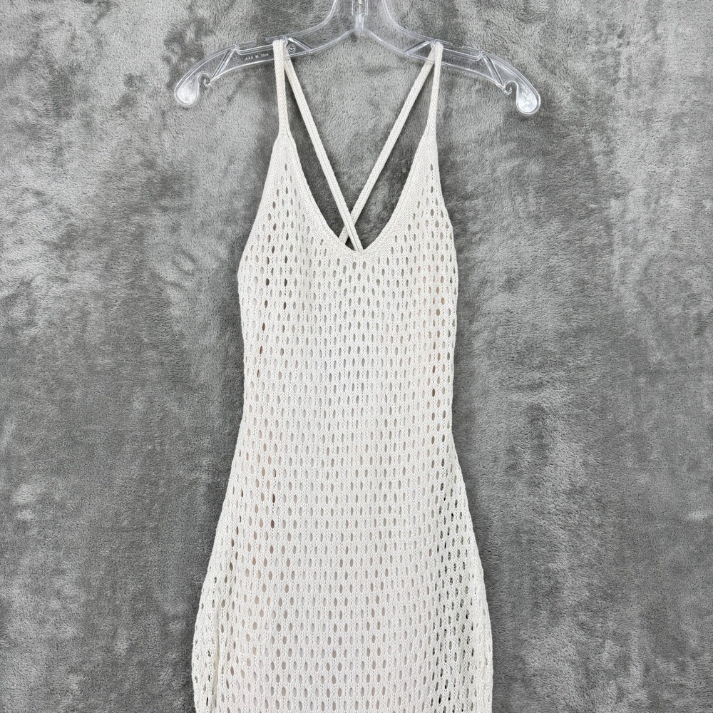 Venus Dress Womens Medium Crochet Maxi Mermaid Boho Low Back Bodycon Boho Resort - Picture 4 of 11